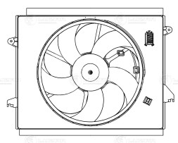 Электровентилятор охлаждения для автомобилей KIA Optima IV (15-) 2.0i/2.4i (с кожухом и резист.)