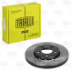 Диск тормозной передний для автомобилей VW Polo Sedan (RUS) (10-) 1ZE/1ZG d=256 PRO перфорированный слотированный окрашенный
