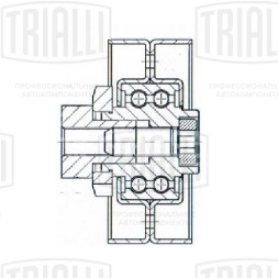Ролик приводного ремня для автомобилей Renault Megane (95-) 1.8i/2.0i [F3P; F3R] (опорный) (CM 5330)