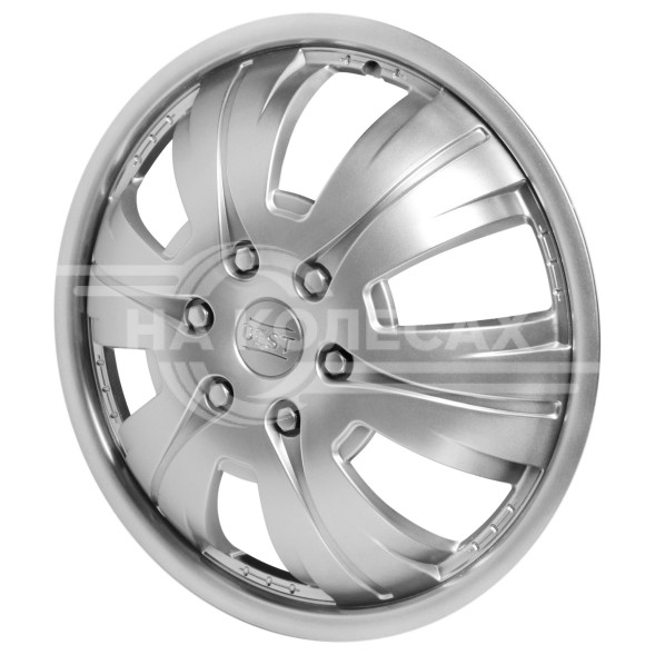 Колпаки колесные 16&quot; &quot;Бест&quot;, передние на газель, серебристый, компл. 2 шт.