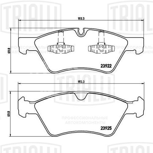 Колодки тормозные для автомобилей Mercedes ML (W164) (05-) дисковые передние