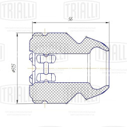 Буфер (отбойник) хода сжатия передней стойки для автомобиля Hyundai Solaris (10-)/Kia Rio (10-)