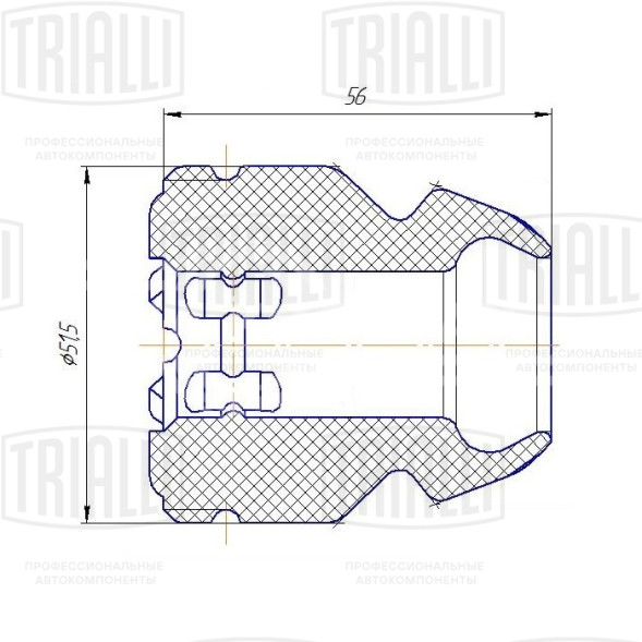 Буфер (отбойник) хода сжатия передней стойки для автомобиля Hyundai Solaris (10-)/Kia Rio (10-)