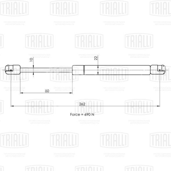 Амортизатор (упор) крышки багажника для автомобиля Volkswagen Vento (92-)