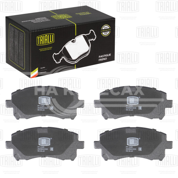 Колодки тормозные дисковые передние для автомобилей Subaru Forester (97-) / Outback (00-) (PF 4326)