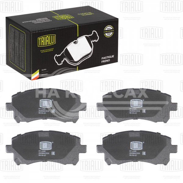 Колодки тормозные дисковые передние для автомобилей Subaru Forester (97-) / Outback (00-) (PF 4326)