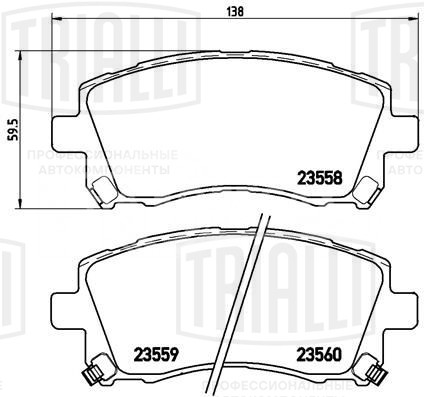 Колодки тормозные дисковые передние для автомобилей Subaru Forester (97-) / Outback (00-) (PF 4326)
