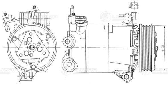 Компрессор кондиционера для автомобилей Ford Mondeo IV (07-) (выпуск с 2010-)/Range Rover Evoque (11-) 2.0T