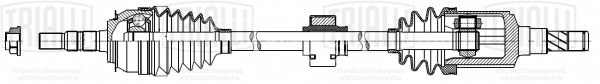 Привод передний правый для автомобилей Chevrolet Cruze (09-) 1.6i MT (MFH)
